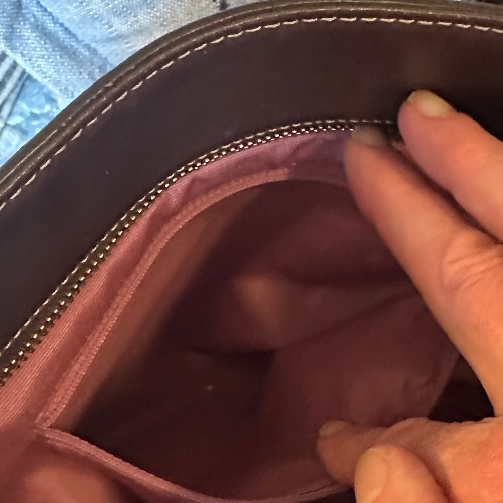 Coach Dark Brown Leather Tote Bag - Picture 8 of 11